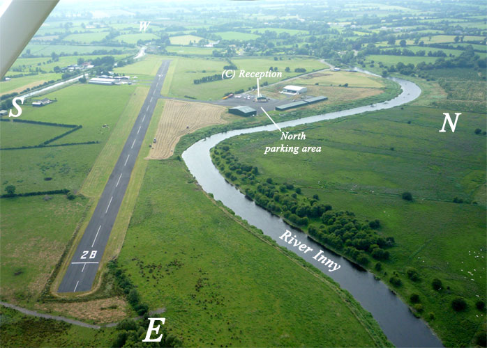 aerial view of airfield