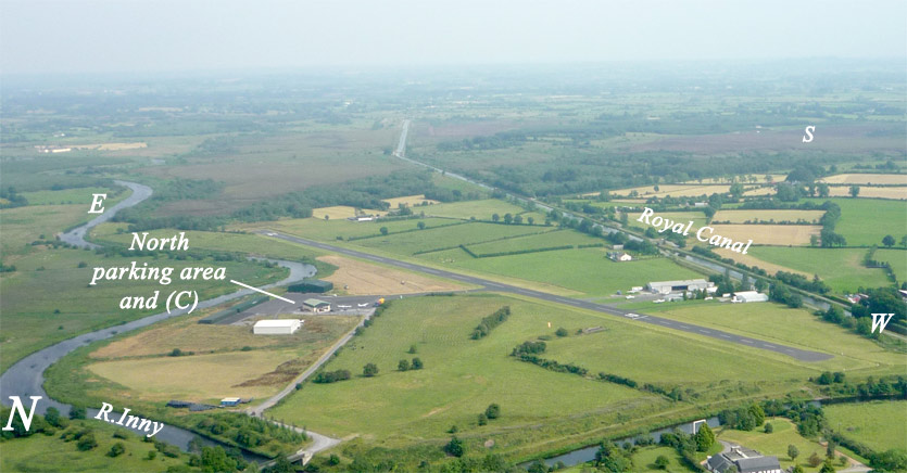aerial view of airfield