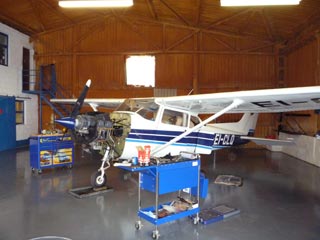 aircraft with the covers off